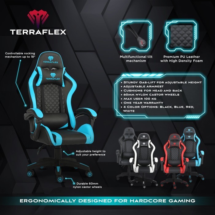 Terraflex TR1 / TR-1 Gaming Chair / Kursi Gaming