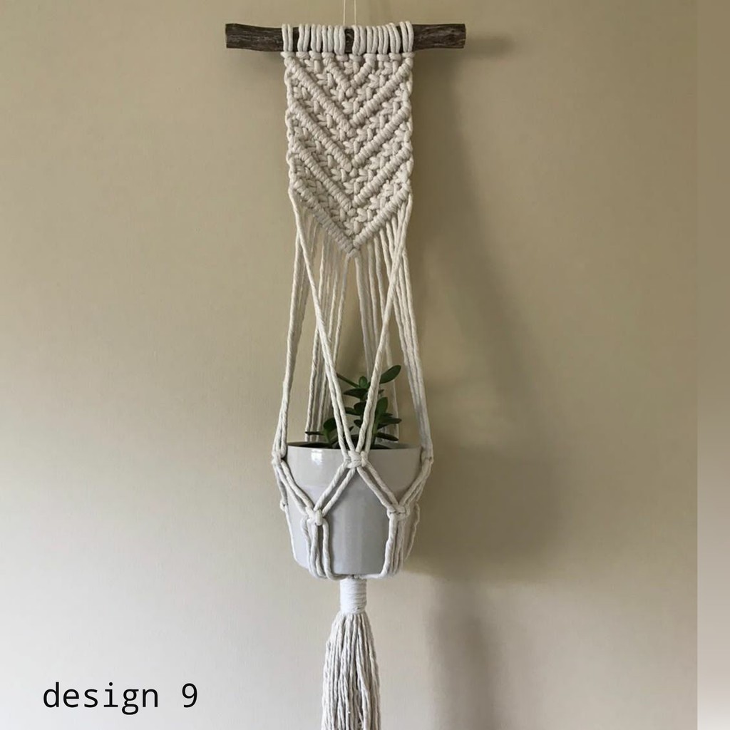 pot gantung tali macrame