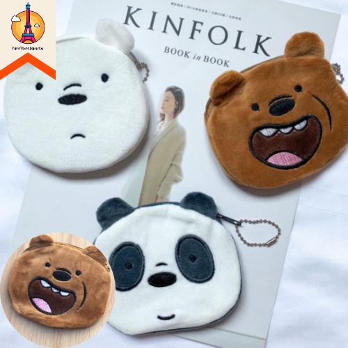 Pouch WBB We Bare Bears Beruang Kembar Dompet Koin Tempat Uang PLUSHIE PLUSHY JAKARTA COD