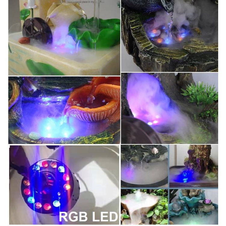 Mist Maker Mesin Kabut Humidifier Pembuat Embun Fogger Fog Uap Nebulizer Spray LED Lampu Ultrasonic