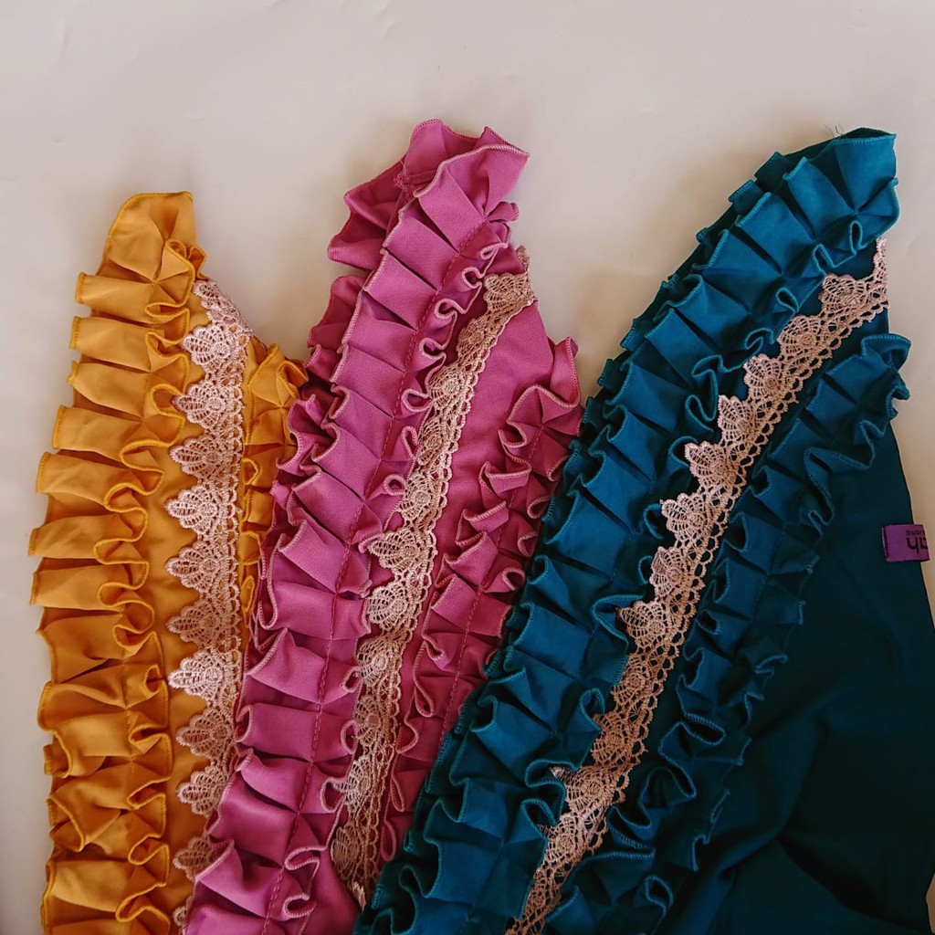 Jilbab Instan Rempel Gotik Prada Premium/Hijab Harian Rempel Depan Jersey Super Premium Daura-1