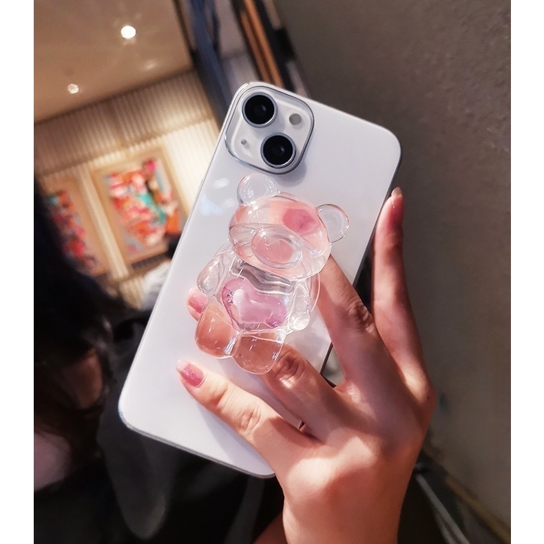 GUMMY BEAR Griptok 3D Resin Transparan/ Phone Holder/ Phone Grip