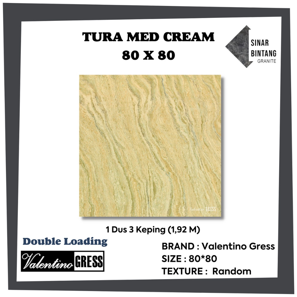 Granit 80 X 80 | Granit Lantai Tura Med Cream VALENTINO GRESS