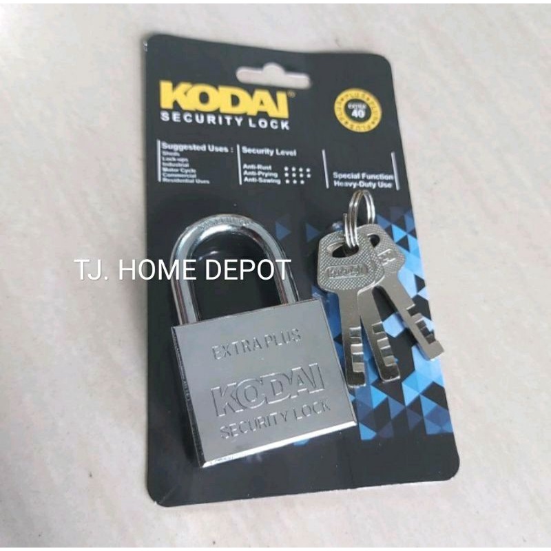 KODAI Gembok Baja 40mm Pagar Rumah