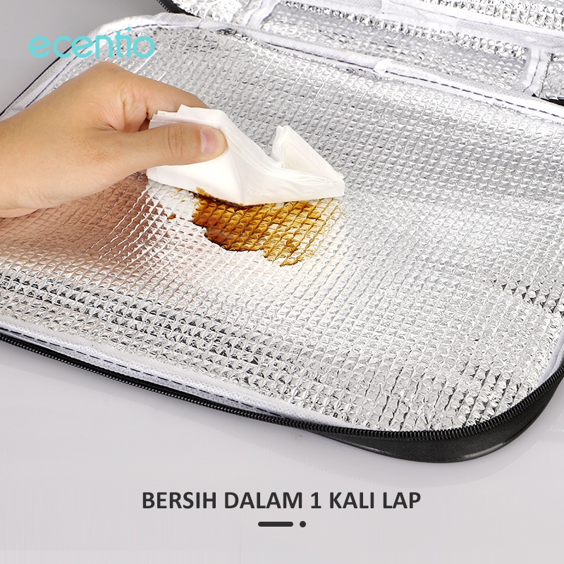 ecentio tas tempat makan anak flat/tas bekal makanan Lunch Bag for 3/4/5 Sekat tempat makan anak/tas kotak makan siang/tas kecil/tas karakter/Tas piknik