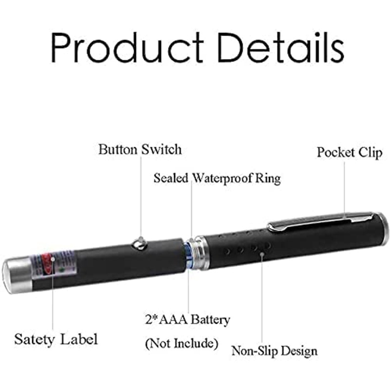 Mainan Laser Pointer 5MW Dengan Lampu LED UV Flashlig USB Untuk Kucing Peliharaan