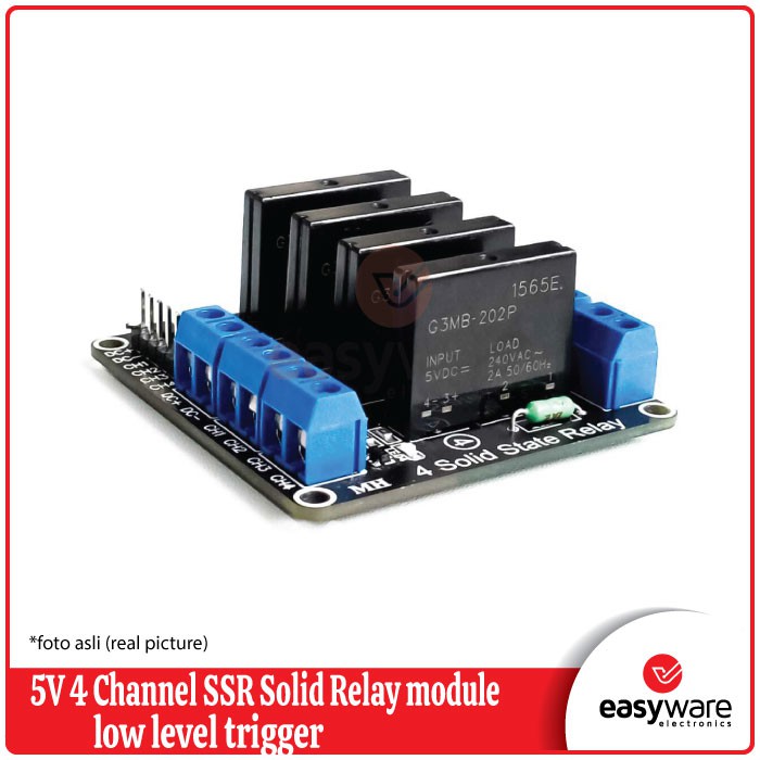 5V 4 Channel SSR Solid State Relay module high or low level trigger