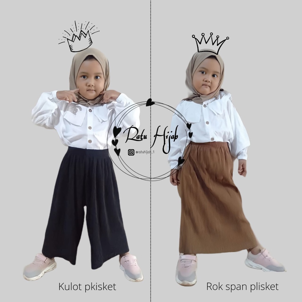 Diskon Celana Kulot prisket Anak kekinian umur 3 - 9 Thn ( Bisa COD )