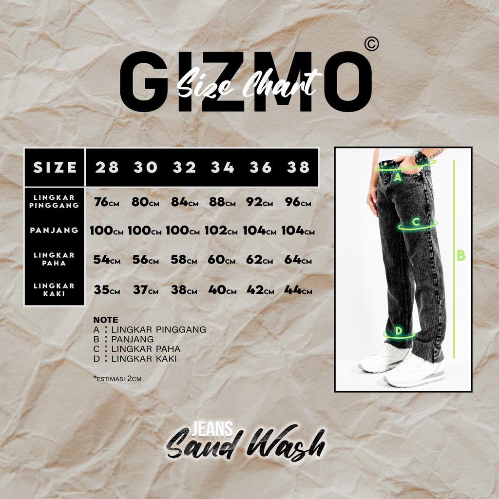 Gizmo - Jeans Sandwash Reguler Premium