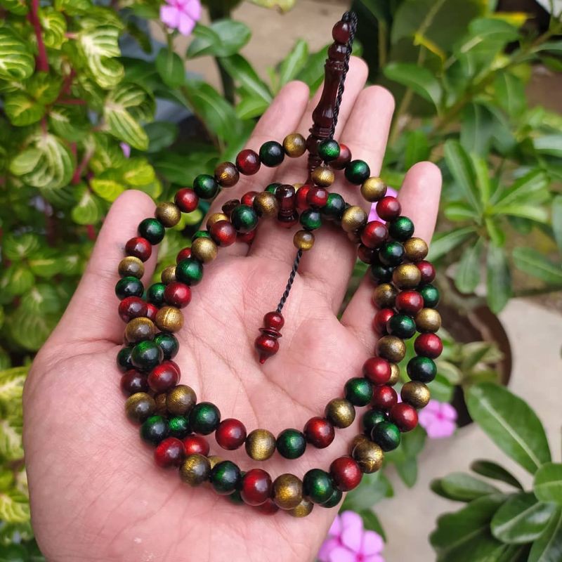 TASBIH AKAR BAHAR TALI ARUS KOMBINASI/GELANG AKAR BAHAR TALI ARUS KOMBINASI