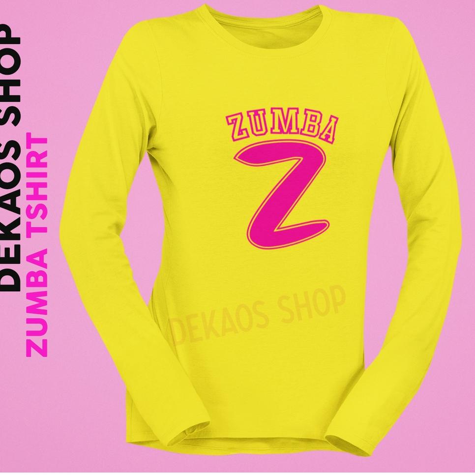 KAOS SENAM ZUMBA LENGAN PANJANG / SETELAN ZUMBA / ATASAN ZUMBA / BAJU SENAM WANITA / KAOS AEROBIC LE