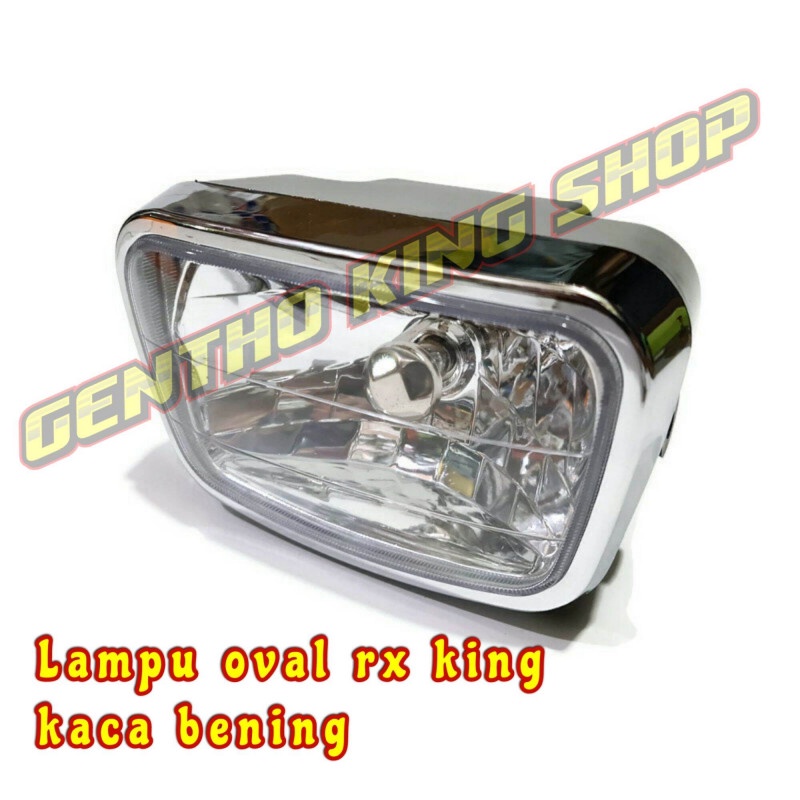 Lampu depan rx king oval mika kaca bening