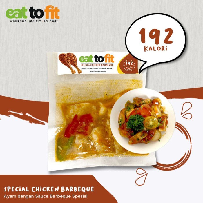 EAT TO FIT SPECIAL CHICKEN BARBEQUE - 100 gr FROZEN FOOD MAKANAN DIET