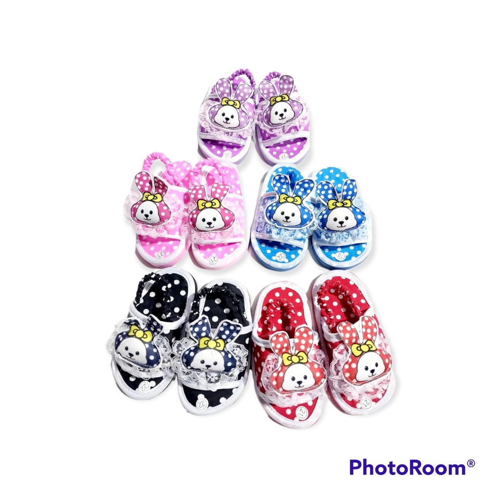 SANDAL ANAK PEREMPUAN BABY POLKADOT BONEKA