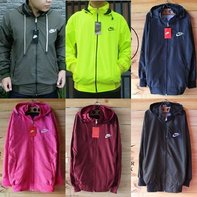 [Promo Sale] COD/Jaket Parasut Nike Windrunner Polos Hitam M-XXL-4