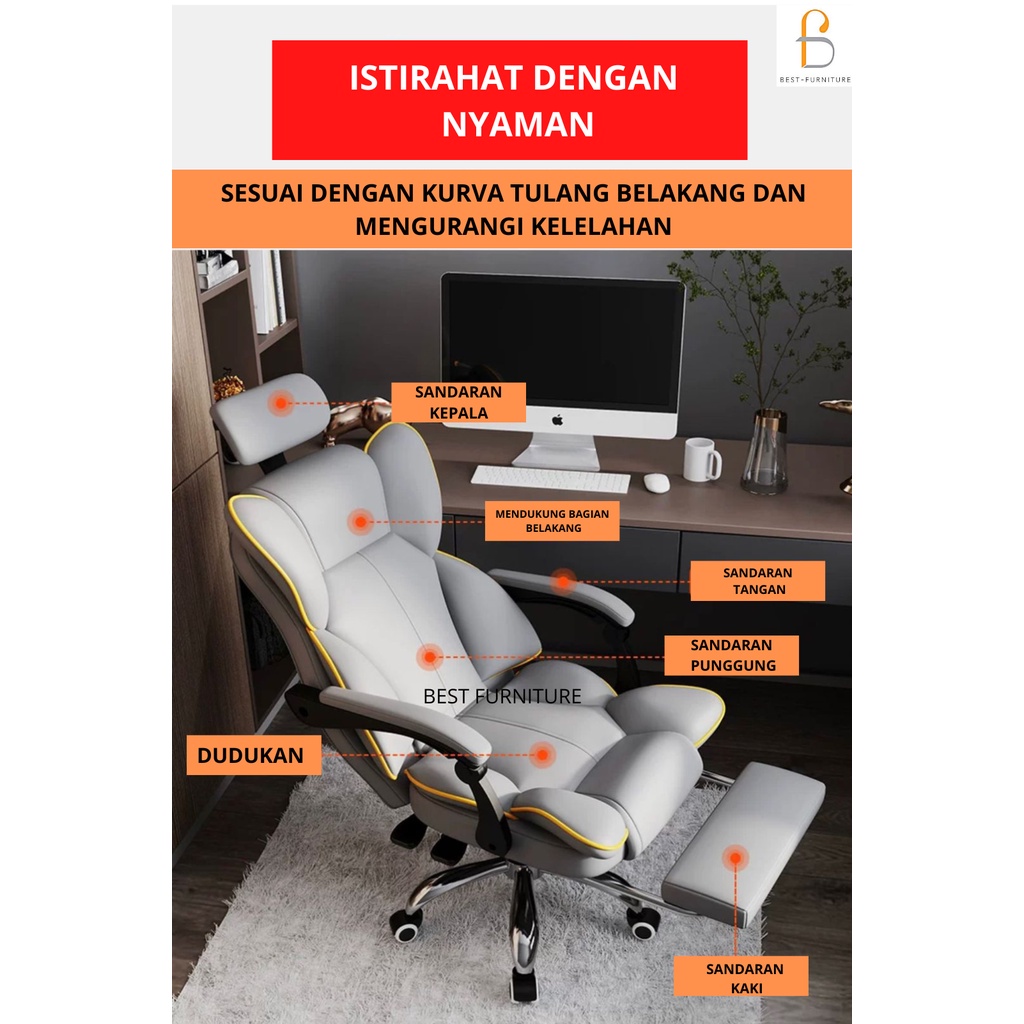 Best Kursi Direktur Kursi Boss Kursi Kantor staff Kursi Gaming Roda Sofa Empuk Nyaman