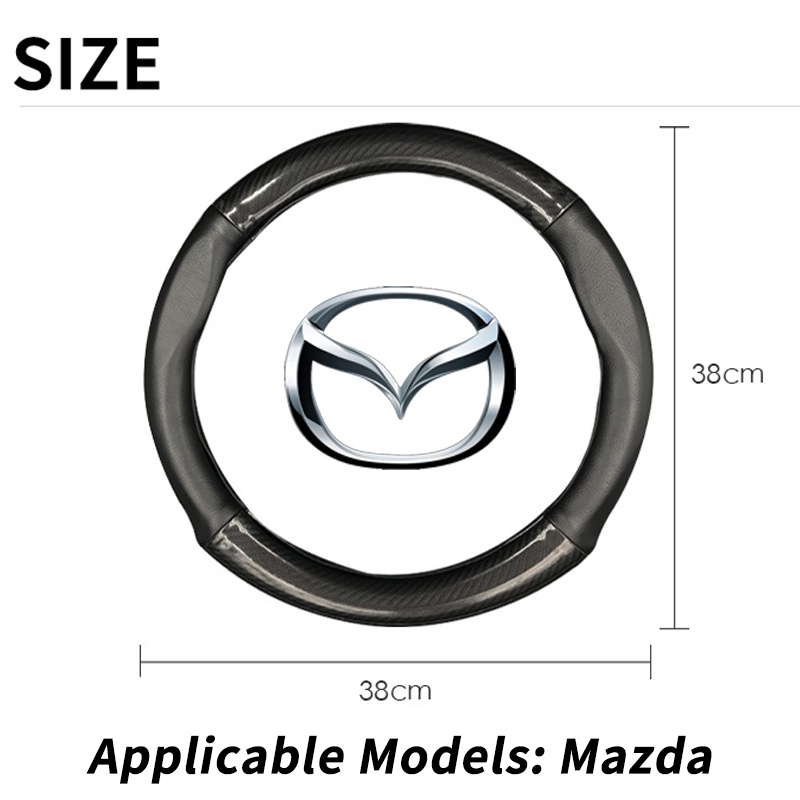 Cover Pelindung Stir Mobil Mazda 2 3 Mazda CX 30 CX3 Mazda BT 50 Bahan Serat Karbon Breathable