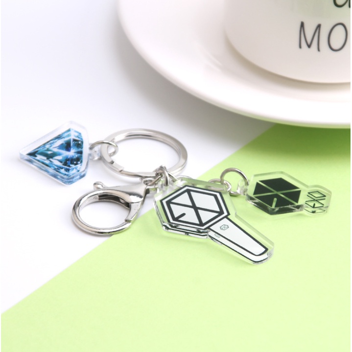 MOGYMOGY GK03 Gantungan Kunci Lightstick KPOP Keychain Akrilik 1 Set