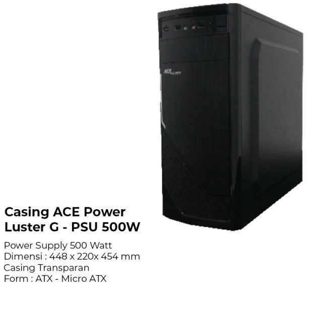 Case Pc Komputer Include Psu 500w