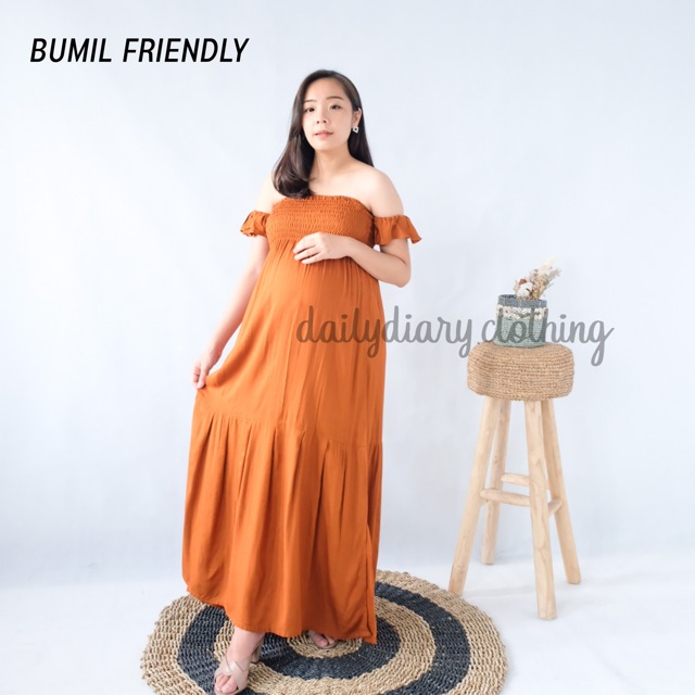 Hegelda Long Dress | Bumil Friendly