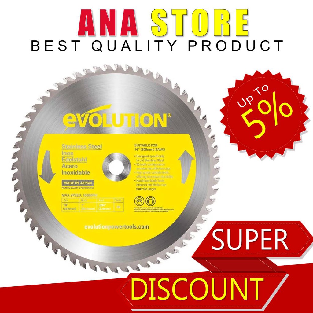 Mata Pisau Mesin Potong - Evolution Saw Blade 14