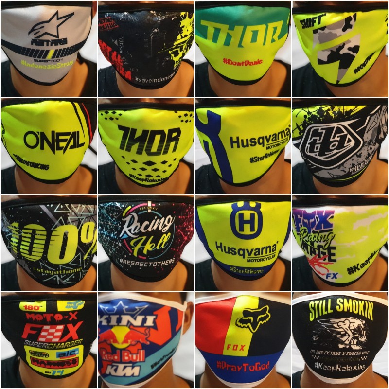 Masker Trail Motocross Fullprint Protect from Covid-19