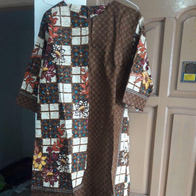 New Tania Tunik Batik Mataraman Sogan Kombinasi
