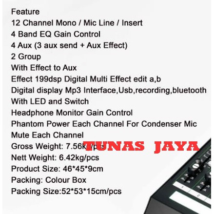 Mixer Ashley KING 12 Note Original 12 channel KING12 Interface USB Bluetooth bisa connect  komputer