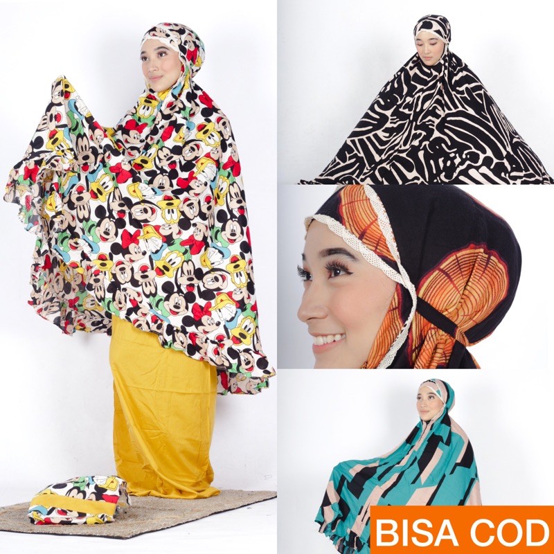 Mukena Rayon Motif Kekinian Jumbo Wanita Dewasa / Mukena Arash