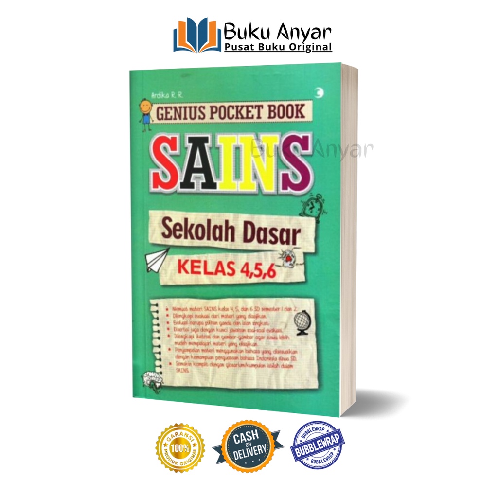 GENIUS POCKET BOOK SAINS SEKOLAH DASAR - POCKET UNTUK SD SEKOLAH DASAR 4 5 6