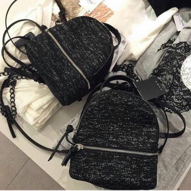 Zara backpack convertible kanvas