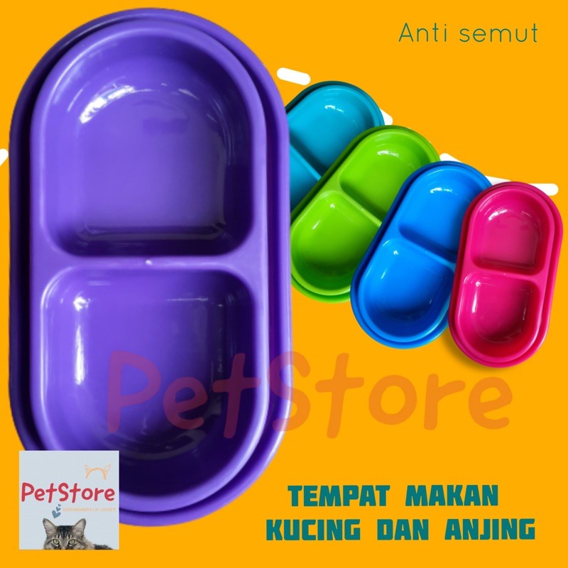 Tempat makan kucing anjing Bowl anti ant double size besar