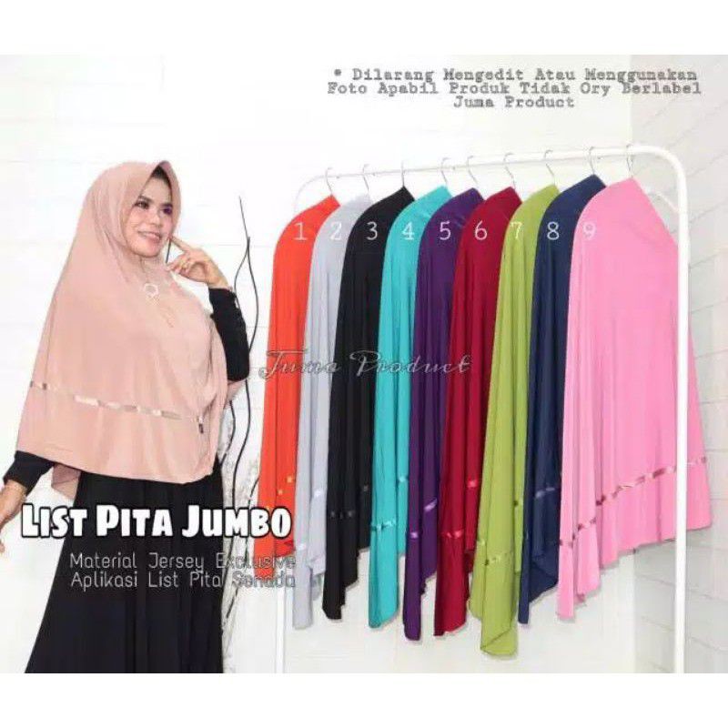 JUMA PITA/JUMA LIST/JUMA ORI/JUMA PITA LIST/JILBAB JUMA/HIJAB JUMA ORIGINAL/JUMA XL/HIJAB INSTAN