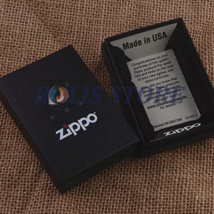 COD- Korek Zippo Ungu Glossy Purple Lights Premium Logo Lighter Grade Ori - Free Box