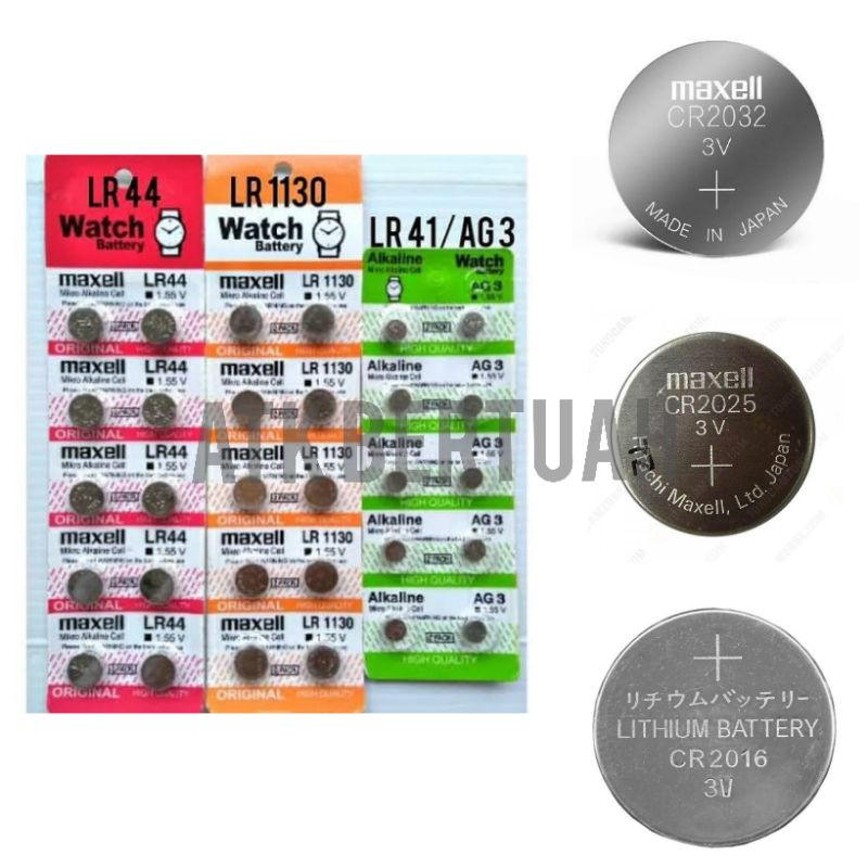 MICRO ALKALINE LITHIUM CELL BUTTON BATTERY BATERAI BATERE KANCING KOIN UNTUK JAM TANGAN KALKULATOR A