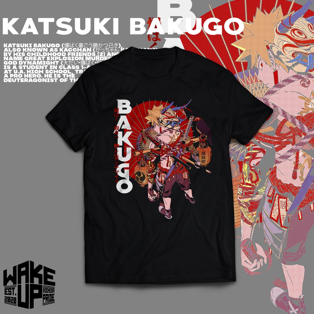 Kaos Anime My Hero Academia Bakugo Samurai PREMIUM