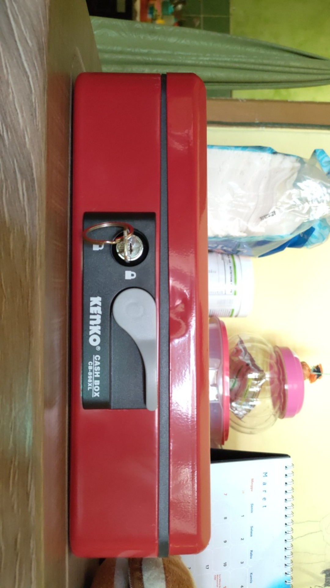 Cash Box Tempat Penyimpanan Uang Cb898-xl Kenko Kotak Kas Brankas Uang