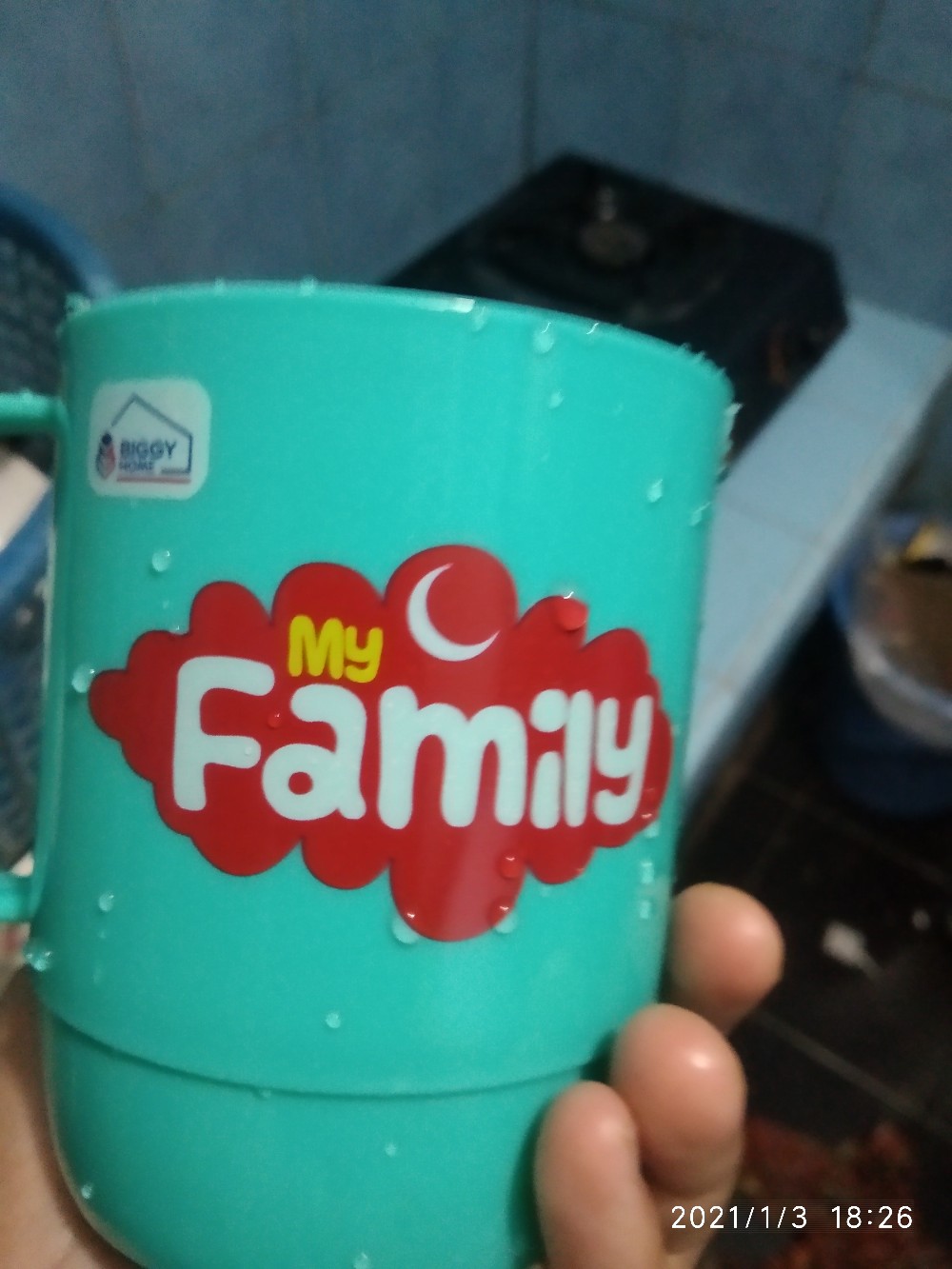 Gelas Mug Set Family Mug Keluarga Gelas Plastik Anti Bau Isi 4 Pcs Cangkir Gelas Biggy Terlaris