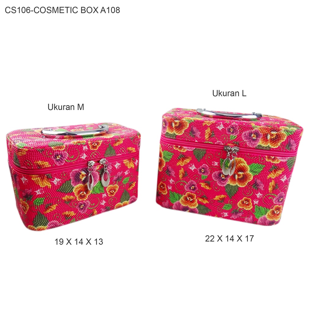 Kotak Kosmetik / Cosmetic Box Motif Bunga A108
