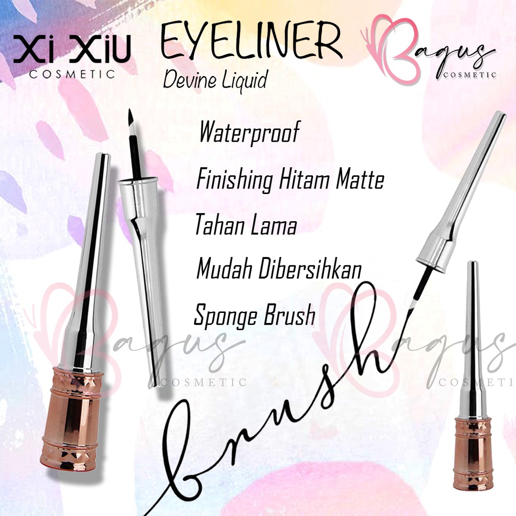 ⭐BAGUS⭐ XI XIU EYELINER DIVINE LIQUID - Eye Liner Cair Divane Matte - Waterproof 4gr