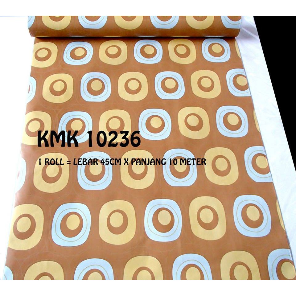 Wallpaper Dinding 10 Meter x 45cm Polkadot KMK 10236 Polkadot Sticker Dinding Wallpaper korea