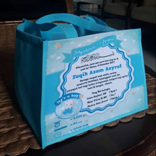 

Tas souvenir aqiqah mini uk 20*20*20
