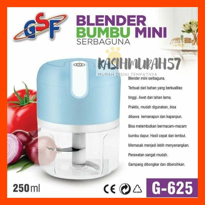 BLENDER BUMBU MINI SERBAGUNA / BLENDER PORTABLE MINI GSF G-625 UNTUK BUMBU SAMBEL LOMBOK MPASI / GSF G-625 / GSF 625