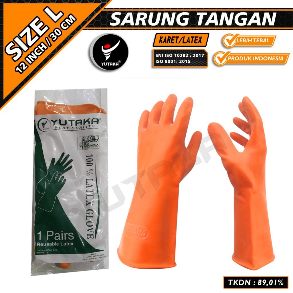 SARUNG TANGAN KARET LATEX LOBSTER INDUSTRIAL GLOVES TEBAL