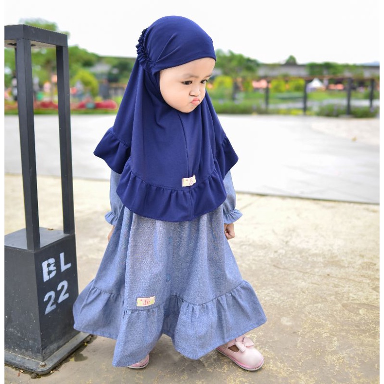 FI.FEfidy // gamis chamos 0-4 bulan,set gamis dan jilbab