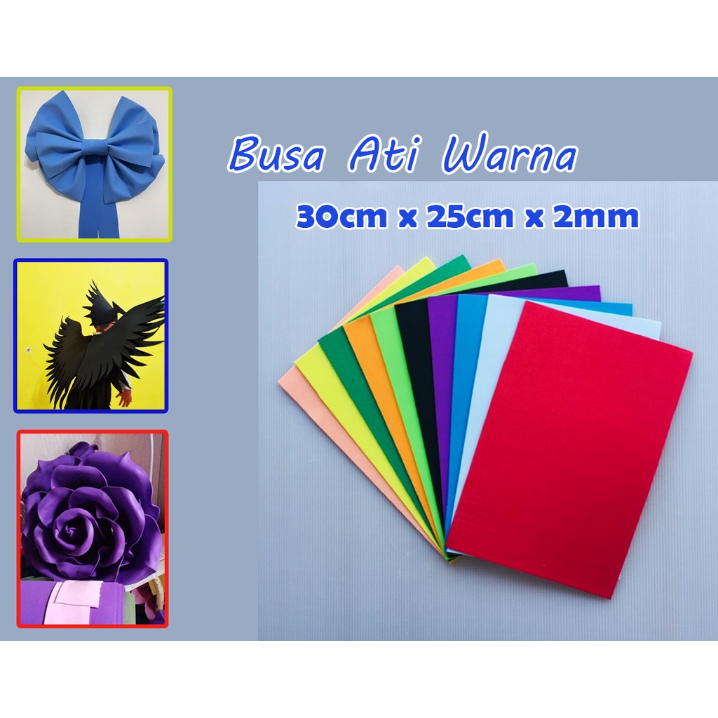 Busa Ati 2mm varian warna / Eva spon | Spon eva | Eva foam 30x25cm