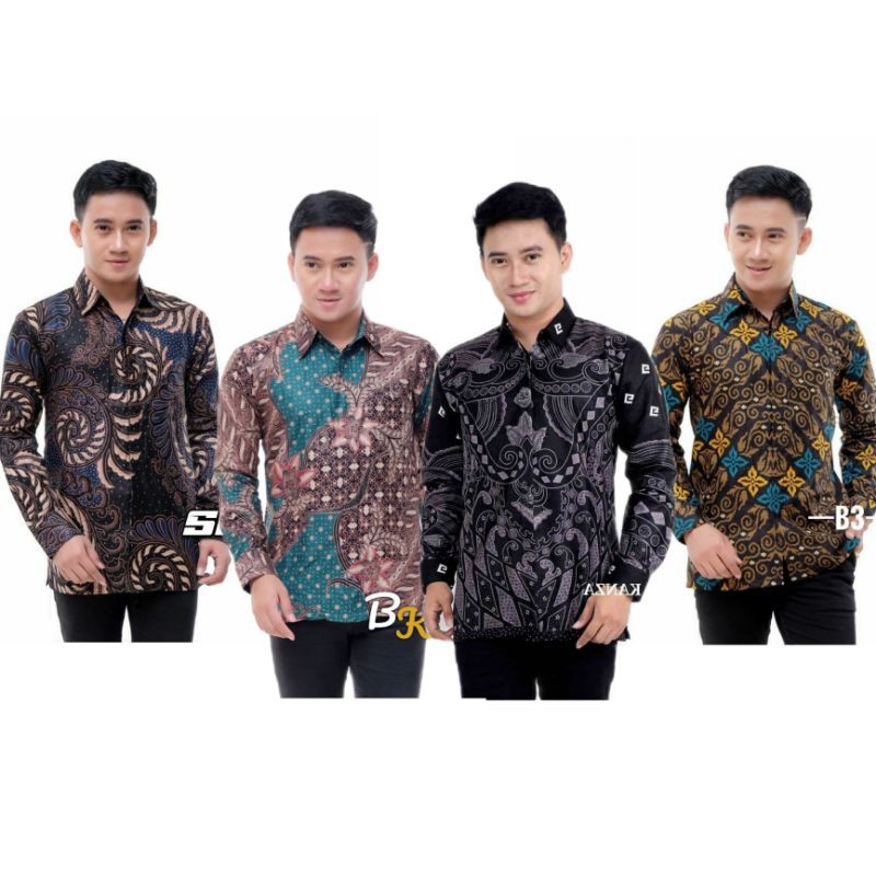 Kemeja Batik Pria Modern Lengan Panjang Casual Modis Slim Fit Trendy Masa Kini Ol 162