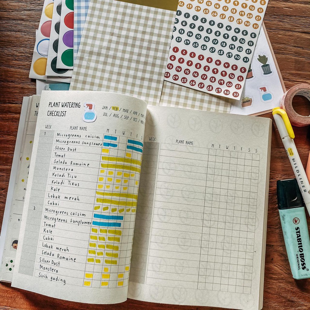 

Sticker Plant Journalin/Daily Planner