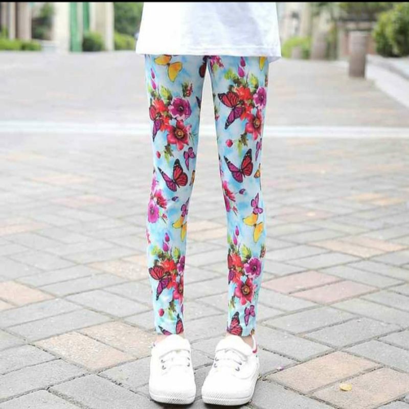 Legging Anak Usia 7-8 Tahun//BahanSpandek//NyamanDipakai//Pilih Motif Atau Polos