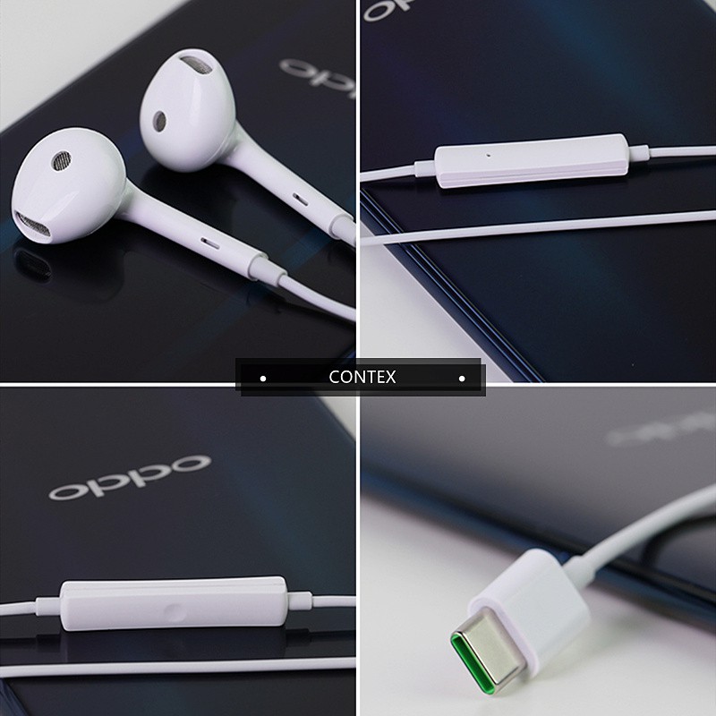 Oppo Headset MH135 Type-c / 3.5MM Ori Earphone Stereo Bass